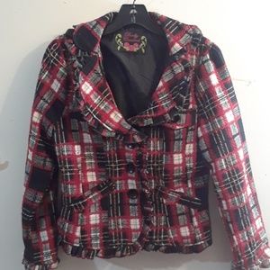 Women's BODY CENTRAL Plaid Jacket Size Medium